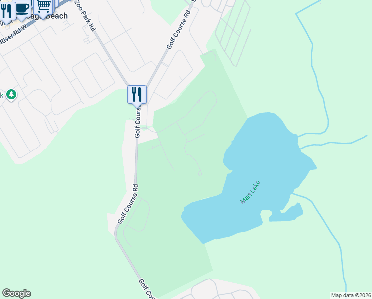 map of restaurants, bars, coffee shops, grocery stores, and more near 50 Mulligan Lane in Wasaga Beach
