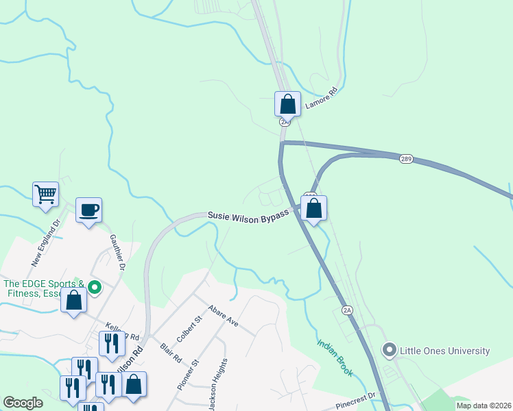 map of restaurants, bars, coffee shops, grocery stores, and more near 14 Gardenside Lane in Essex