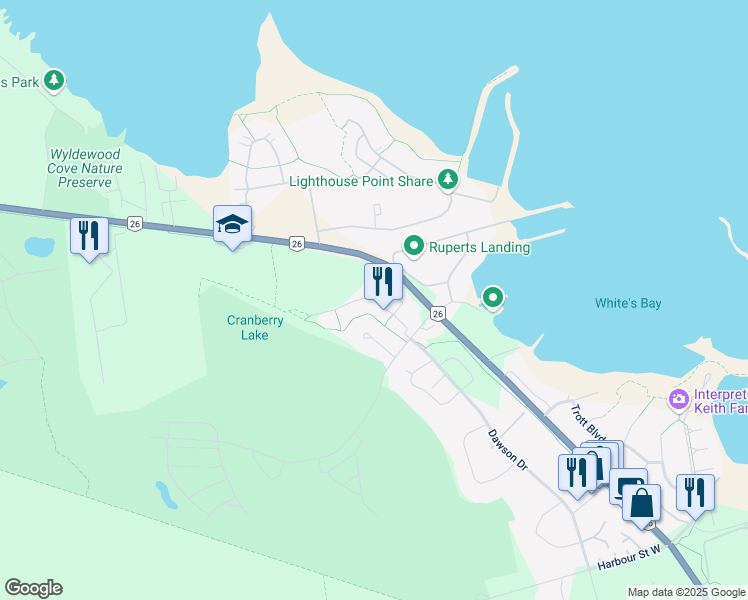map of restaurants, bars, coffee shops, grocery stores, and more near in Collingwood