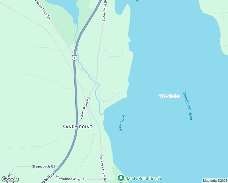 map of restaurants, bars, coffee shops, grocery stores, and more near 52 Bayview Drive in Stockton Springs