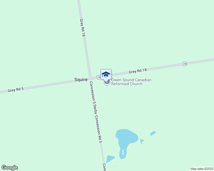map of restaurants, bars, coffee shops, grocery stores, and more near 177551 Concession 5 in Owen Sound