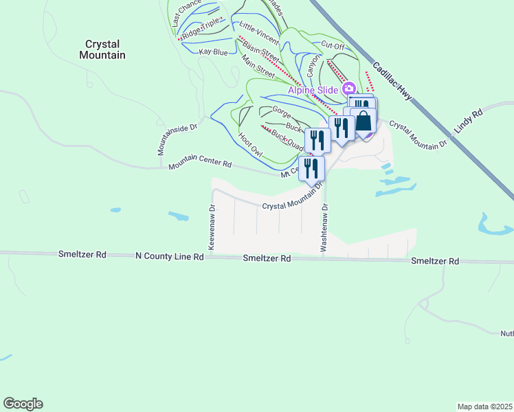map of restaurants, bars, coffee shops, grocery stores, and more near 248 Otsego Court in Thompsonville