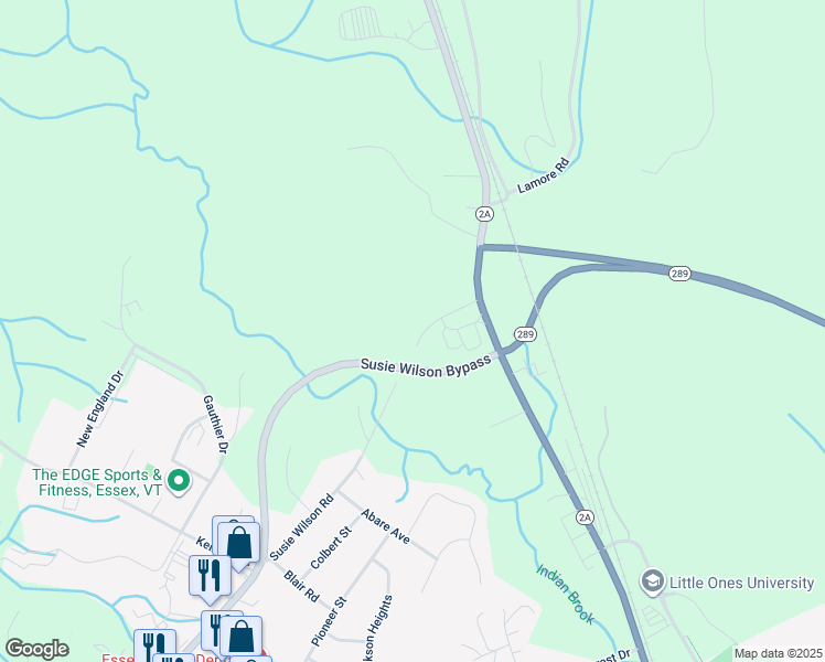 map of restaurants, bars, coffee shops, grocery stores, and more near 168-444 Susie Wilson Bypass in Essex