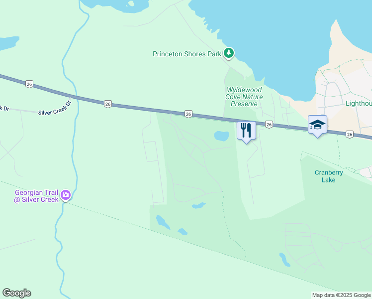 map of restaurants, bars, coffee shops, grocery stores, and more near 32 Barker Boulevard in Collingwood
