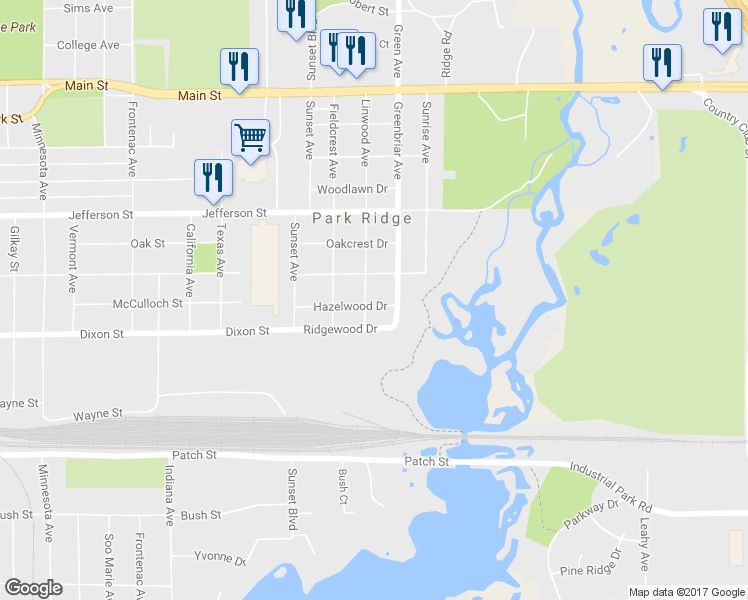 map of restaurants, bars, coffee shops, grocery stores, and more near 718 Linwood Avenue in Stevens Point