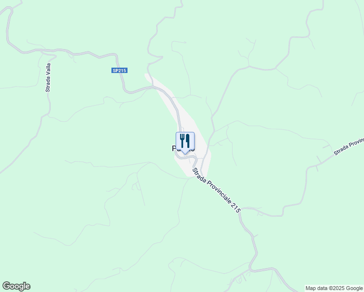 map of restaurants, bars, coffee shops, grocery stores, and more near Strada Provinciale 215 in Provincia di Alessandria