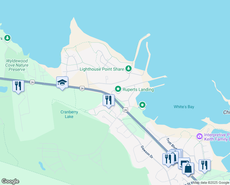 map of restaurants, bars, coffee shops, grocery stores, and more near 24 Ramblings Way in Collingwood