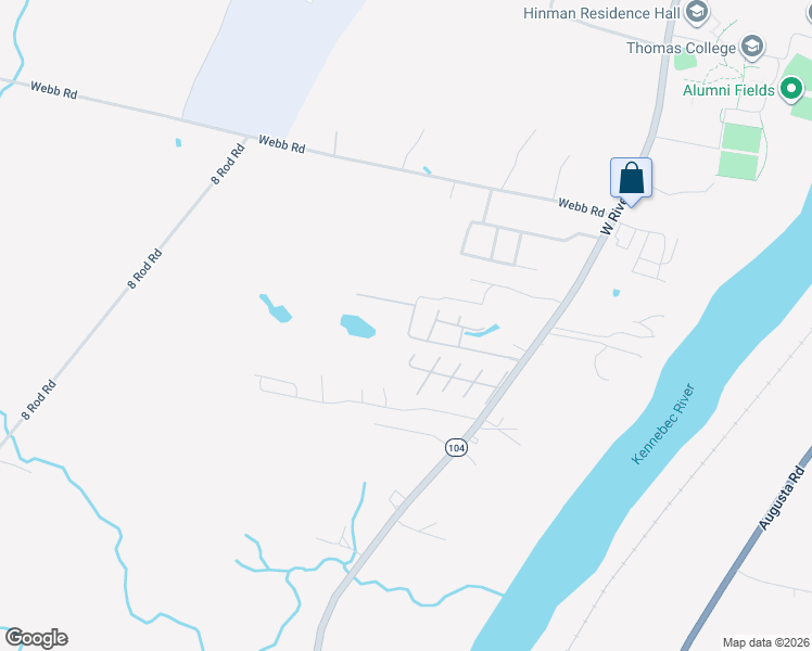 map of restaurants, bars, coffee shops, grocery stores, and more near 27 Victoria Drive in Waterville