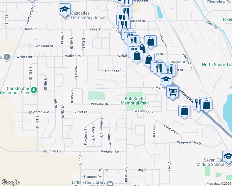 map of restaurants, bars, coffee shops, grocery stores, and more near 68 Sand Ridge Court in Lebanon