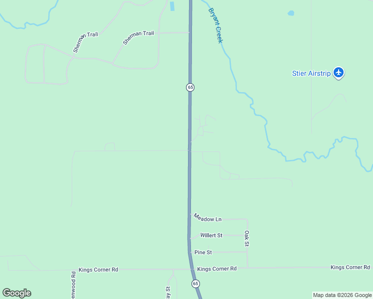 map of restaurants, bars, coffee shops, grocery stores, and more near 4687-4709 Baker Road in Glennie