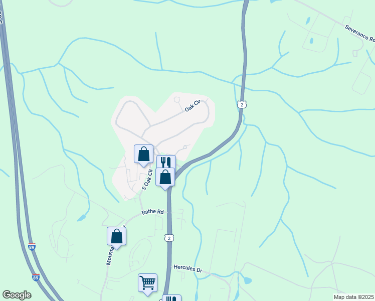 map of restaurants, bars, coffee shops, grocery stores, and more near 126 Partridge Hill Lane in Colchester