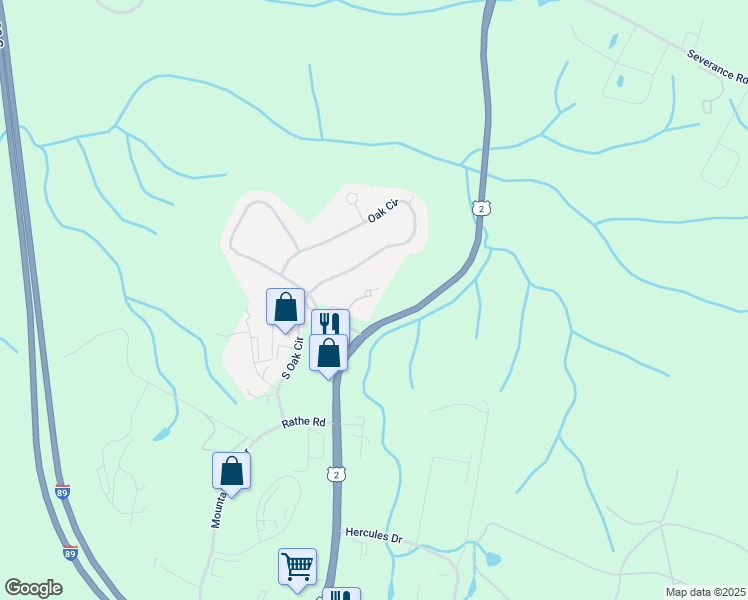 map of restaurants, bars, coffee shops, grocery stores, and more near 126 Partridge Hill Lane in Colchester