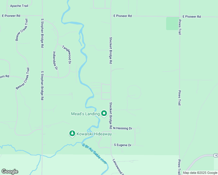 map of restaurants, bars, coffee shops, grocery stores, and more near East Dort Road in Roscommon