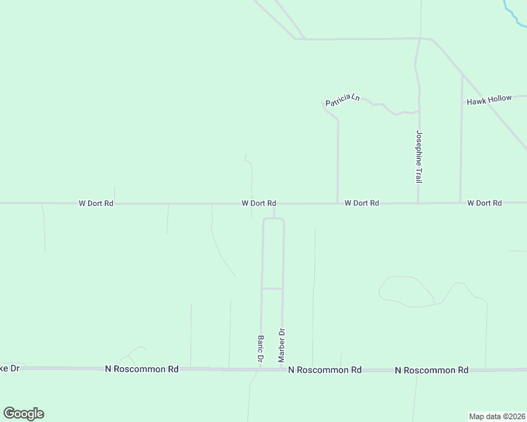 map of restaurants, bars, coffee shops, grocery stores, and more near 4969 West Dort Road in Roscommon