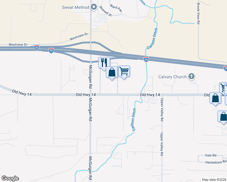 map of restaurants, bars, coffee shops, grocery stores, and more near 3103 East Fairgrounds Loop in Spearfish