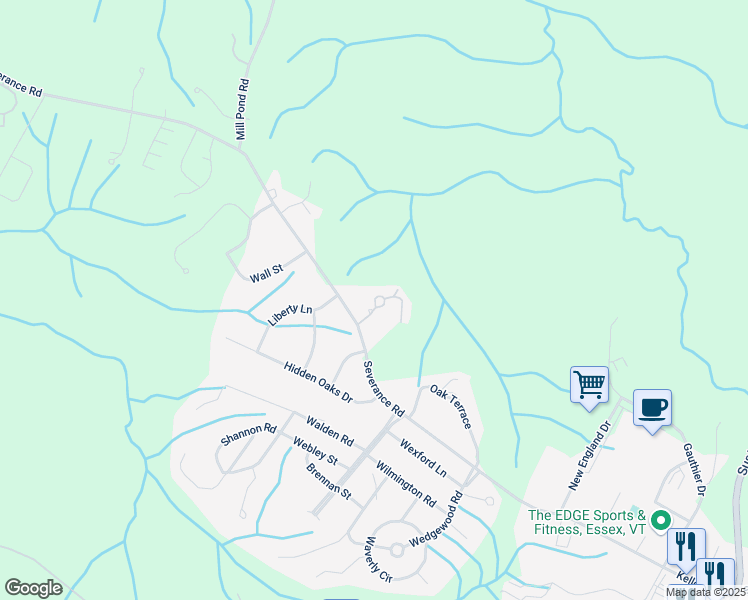 map of restaurants, bars, coffee shops, grocery stores, and more near 122 Autumn Woods Lane in Colchester