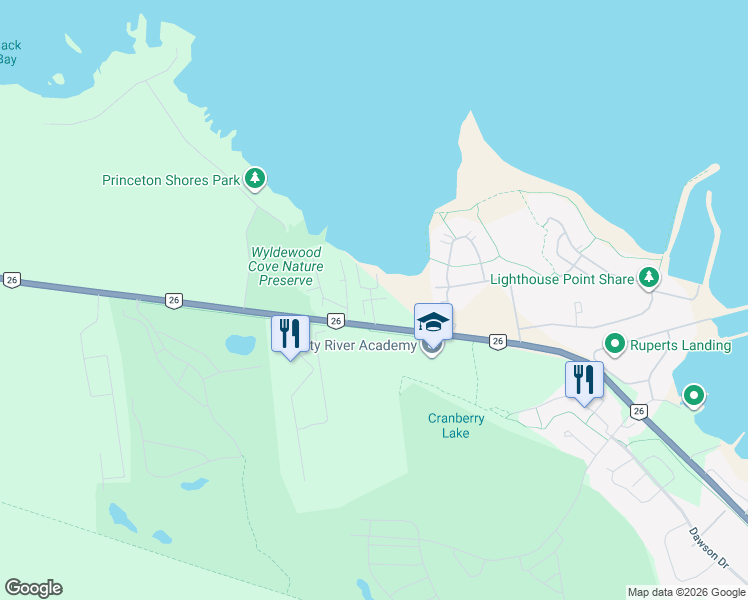 map of restaurants, bars, coffee shops, grocery stores, and more near 30 Starboard Road in Collingwood