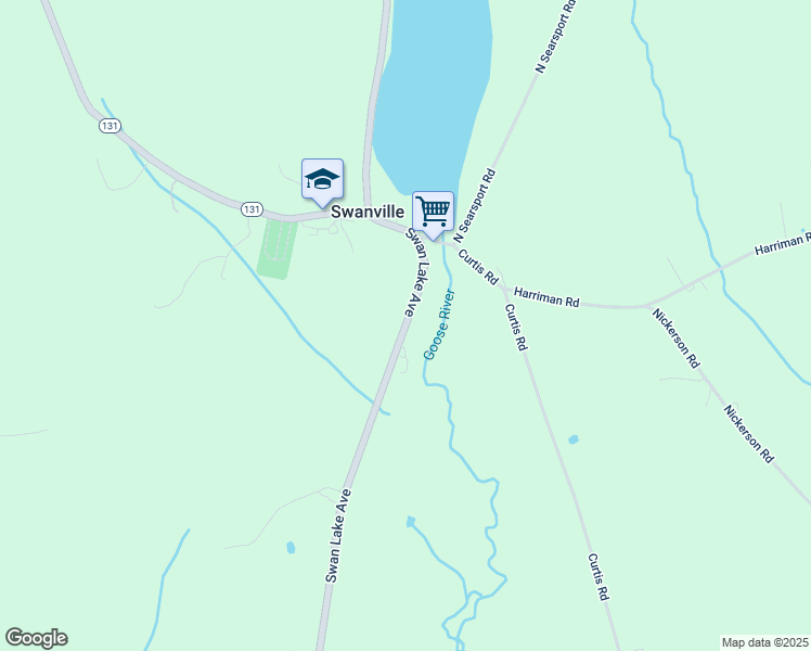 map of restaurants, bars, coffee shops, grocery stores, and more near 919 Swan Lake Avenue in Swanville
