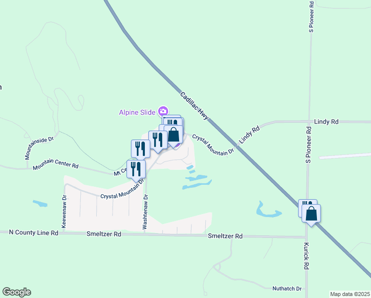 map of restaurants, bars, coffee shops, grocery stores, and more near 503 Wintergreen Dr in Thompsonville