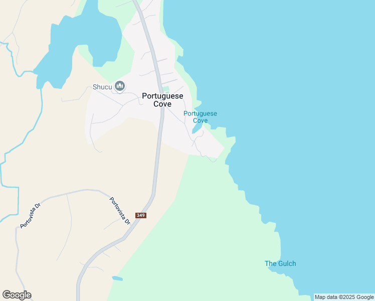 map of restaurants, bars, coffee shops, grocery stores, and more near 43 South Point Road in Portuguese Cove