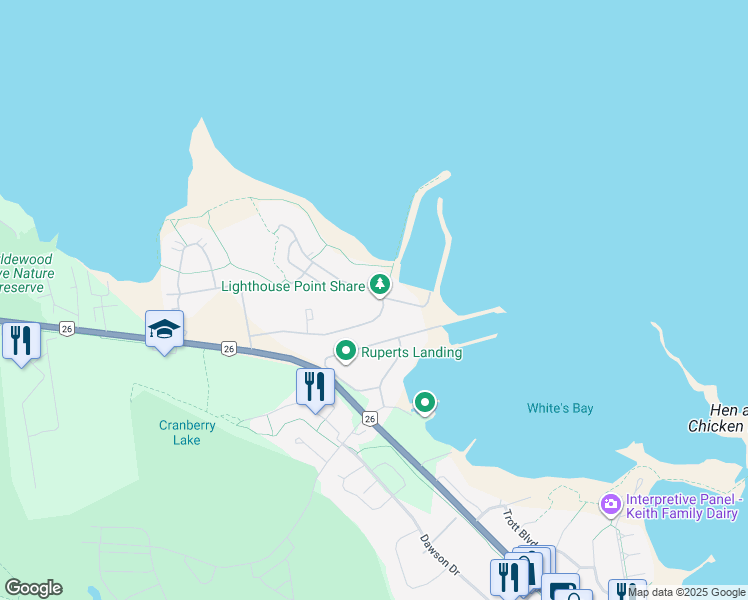 map of restaurants, bars, coffee shops, grocery stores, and more near 453 Mariners Way in Collingwood
