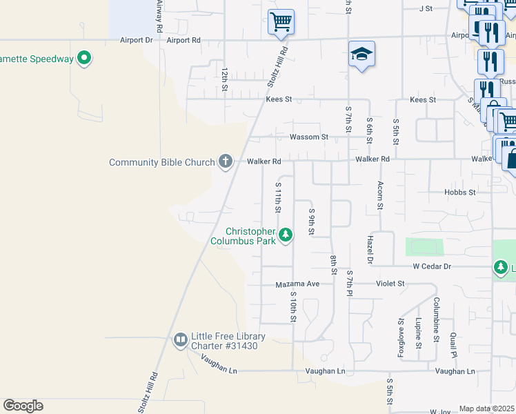 map of restaurants, bars, coffee shops, grocery stores, and more near 2774 Elizabeth Place in Lebanon