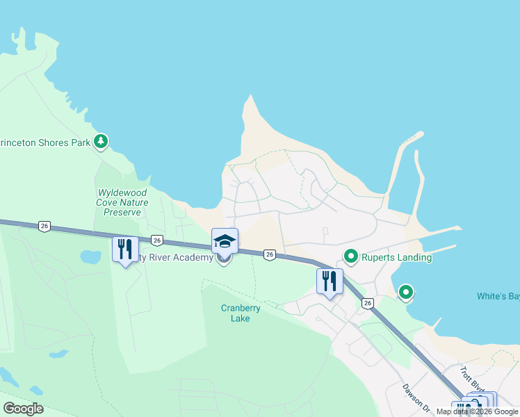 map of restaurants, bars, coffee shops, grocery stores, and more near 810 Suncrest Circle in Collingwood