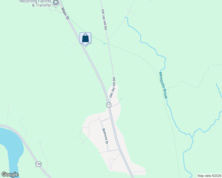 map of restaurants, bars, coffee shops, grocery stores, and more near 551 Main Street in Jay