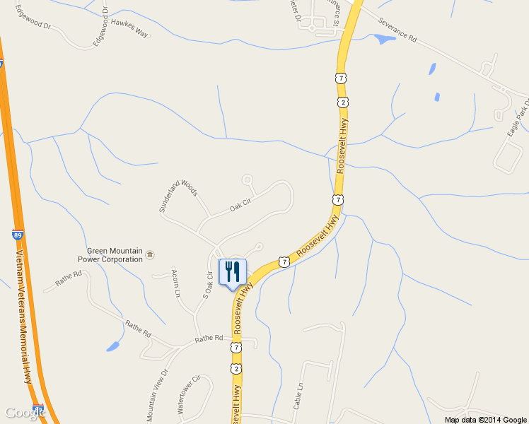 map of restaurants, bars, coffee shops, grocery stores, and more near 171 Oak Circle in Colchester