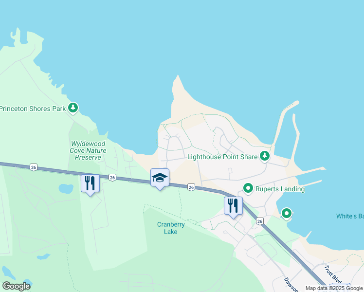 map of restaurants, bars, coffee shops, grocery stores, and more near Suncrest Circle in Collingwood