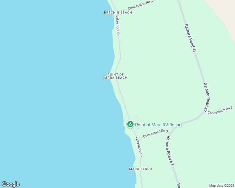 map of restaurants, bars, coffee shops, grocery stores, and more near 2356 Lakeshore Drive in Brechin