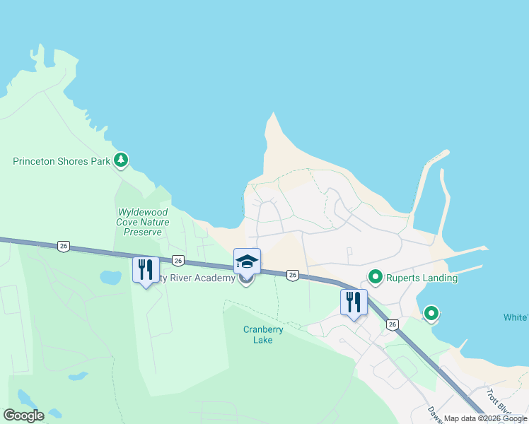 map of restaurants, bars, coffee shops, grocery stores, and more near 835 Suncrest Circle in Collingwood