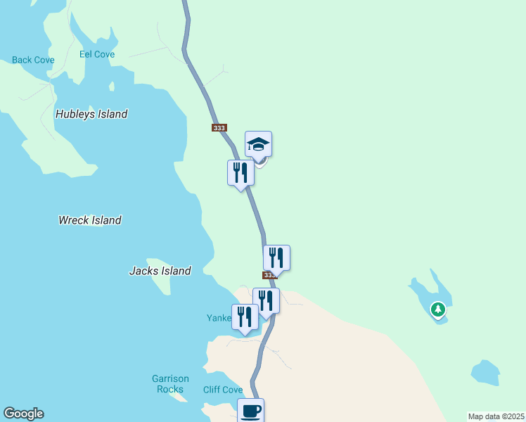 map of restaurants, bars, coffee shops, grocery stores, and more near 8625 Indian Harbour Road in Indian Harbour