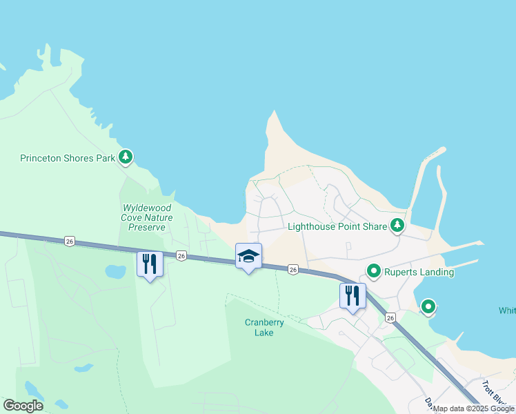 map of restaurants, bars, coffee shops, grocery stores, and more near 878 Suncrest Circle in Collingwood