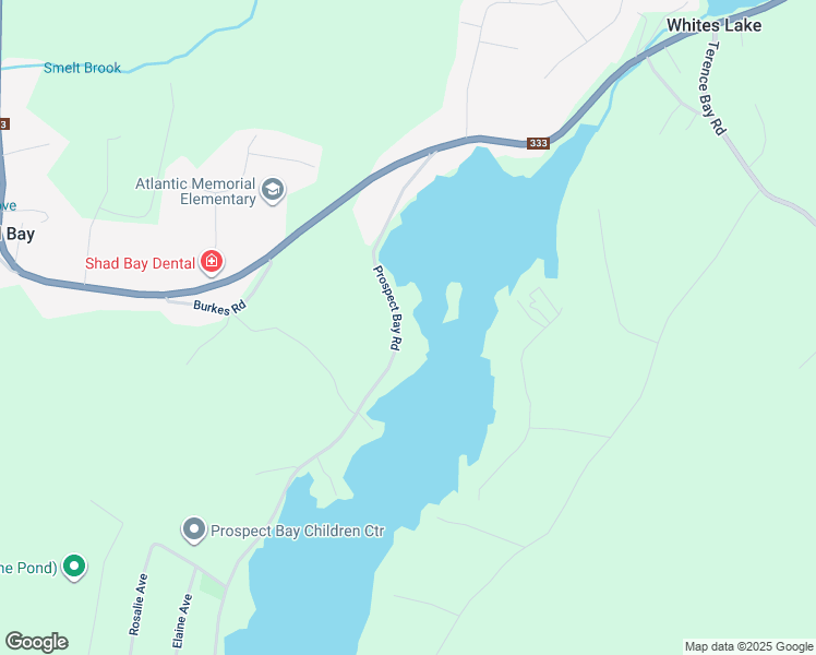 map of restaurants, bars, coffee shops, grocery stores, and more near 132 Prospect Bay Road in Prospect Bay