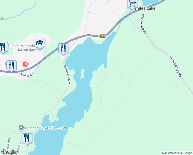 map of restaurants, bars, coffee shops, grocery stores, and more near 31 Seafarers Lane in Whites Lake