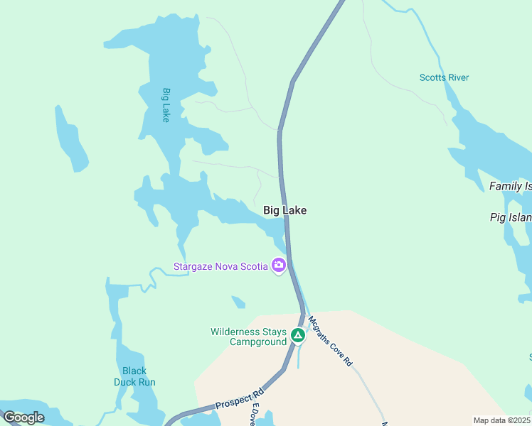 map of restaurants, bars, coffee shops, grocery stores, and more near 5849 Prospect Road in Big Lake