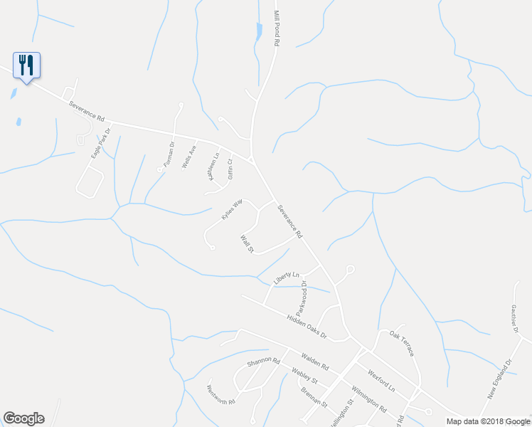 map of restaurants, bars, coffee shops, grocery stores, and more near 45 Wall Street in Colchester