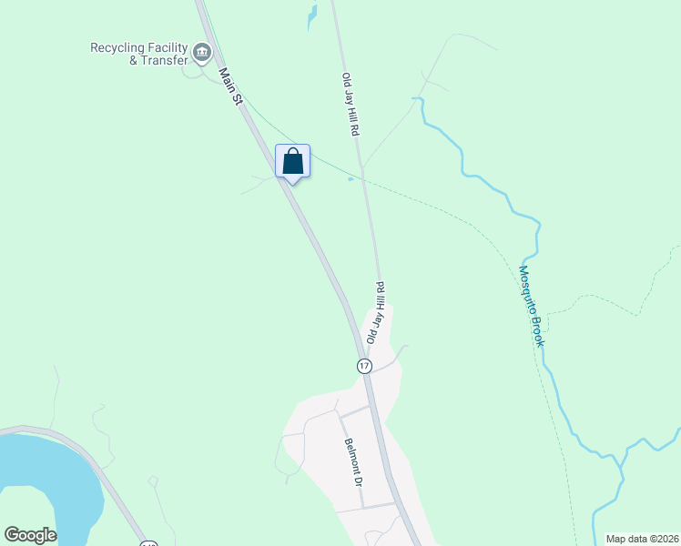 map of restaurants, bars, coffee shops, grocery stores, and more near 577 Main Street in Jay