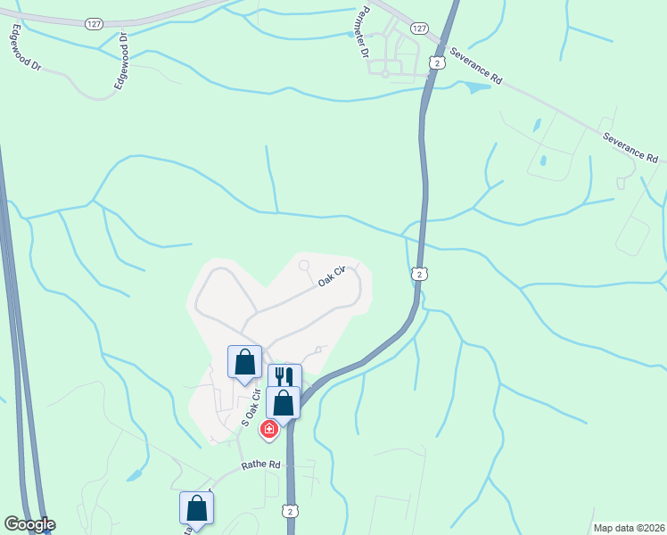 map of restaurants, bars, coffee shops, grocery stores, and more near 370 Oak Cir in Colchester