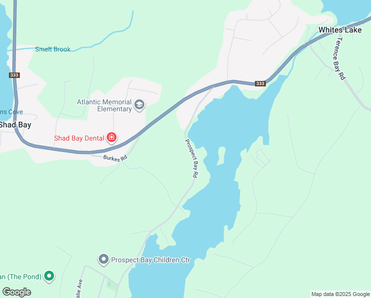 map of restaurants, bars, coffee shops, grocery stores, and more near 101 Prospect Bay Road in Prospect Bay