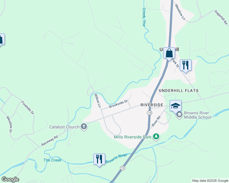 map of restaurants, bars, coffee shops, grocery stores, and more near 10 Xenophon Drive in Chittenden County