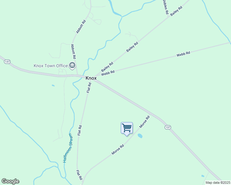 map of restaurants, bars, coffee shops, grocery stores, and more near 609 Belfast Road in Knox