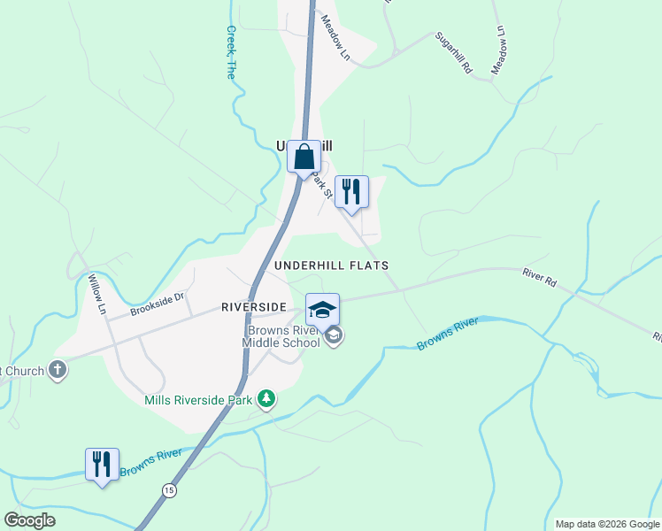 map of restaurants, bars, coffee shops, grocery stores, and more near in Chittenden County