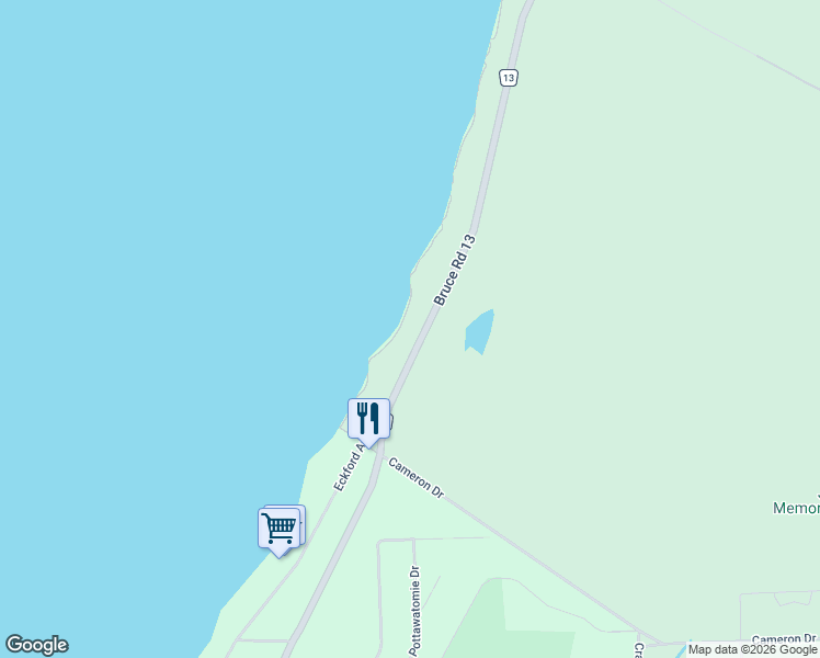 map of restaurants, bars, coffee shops, grocery stores, and more near 237 Bruce Road 13 in Southampton