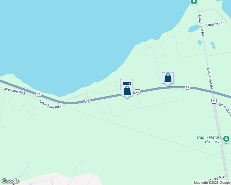 map of restaurants, bars, coffee shops, grocery stores, and more near 107 Blue Mountain Drive in Grey County