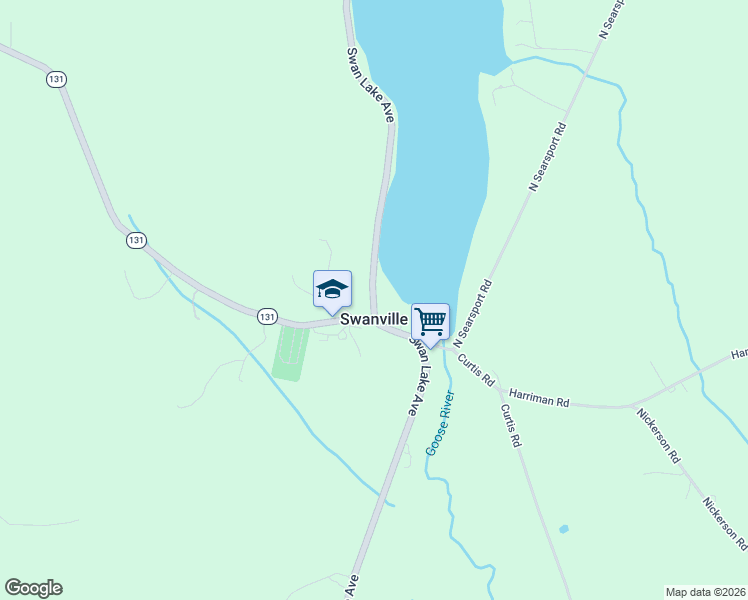 map of restaurants, bars, coffee shops, grocery stores, and more near 1014 Swan Lake Avenue in Swanville