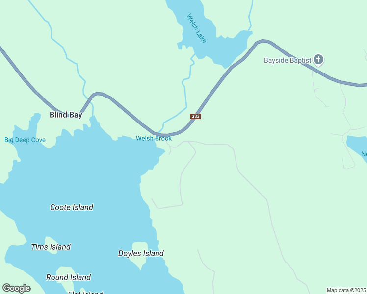 map of restaurants, bars, coffee shops, grocery stores, and more near 25 Shad Point Parkway in Blind Bay