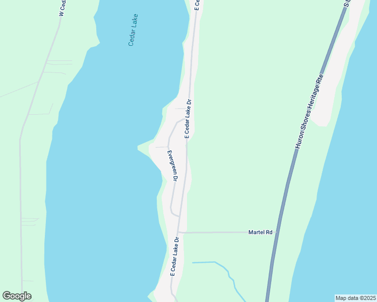 map of restaurants, bars, coffee shops, grocery stores, and more near 4501-4699 East Cedar Lake Drive in Greenbush