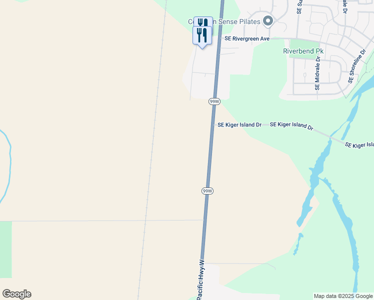 map of restaurants, bars, coffee shops, grocery stores, and more near 4275 Southeast 3rd Street in Corvallis